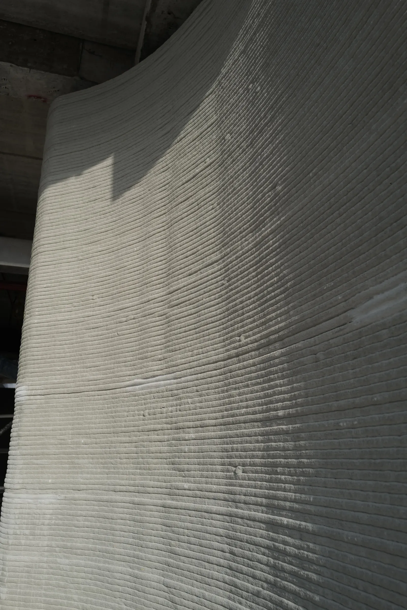 Sweeping printed concrete surface