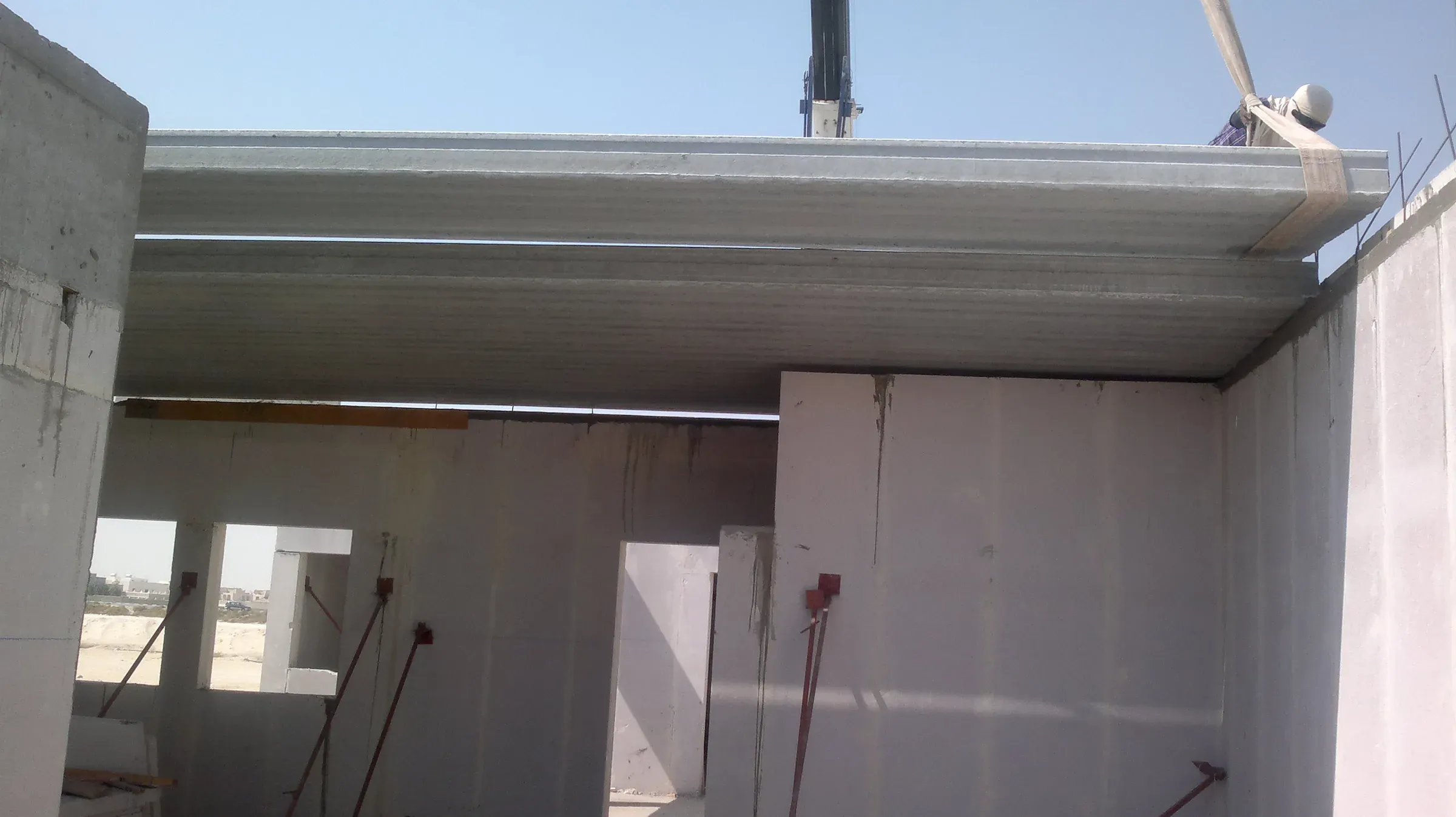 Hollow-core & AAC walls, detail 1